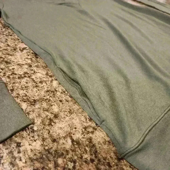 NWT Market & Spruce Olive Estoria French Terry Pocket Knit Long-Sleeve Top - Picture 8 of 11